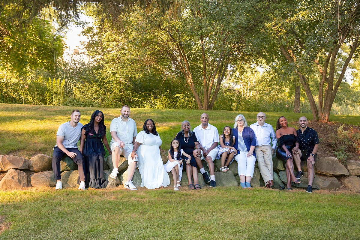 Family portrait outdoor location Detroit area